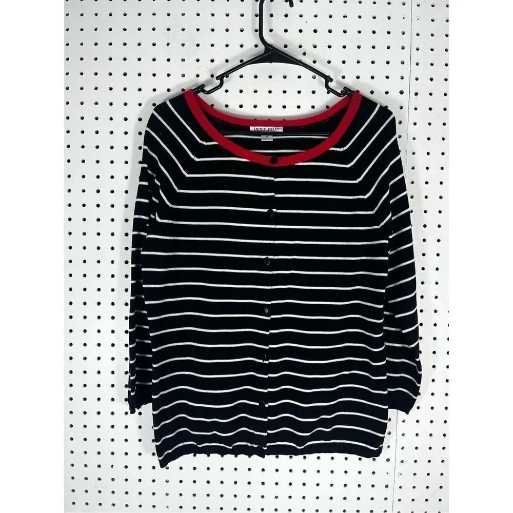 Pendleton striped cardigan sweater